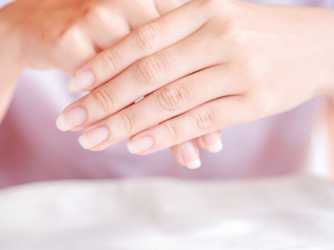 Close-Up fingernail of women, Concept of health care of the fingernail.